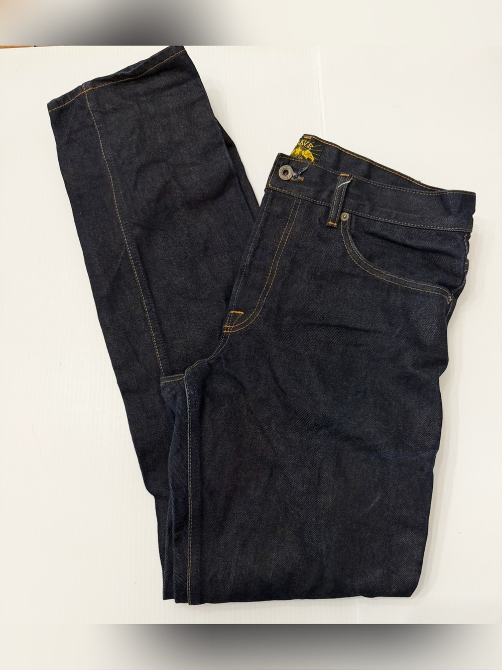 Brave Star Selvage The True Straight Dark Indigo Men's Straight-Leg Jeans - 34